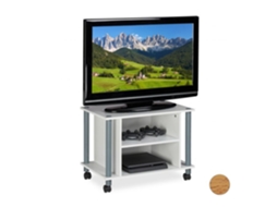 Mesa De Tv Com Rodas E 2 Compartimentos B2x