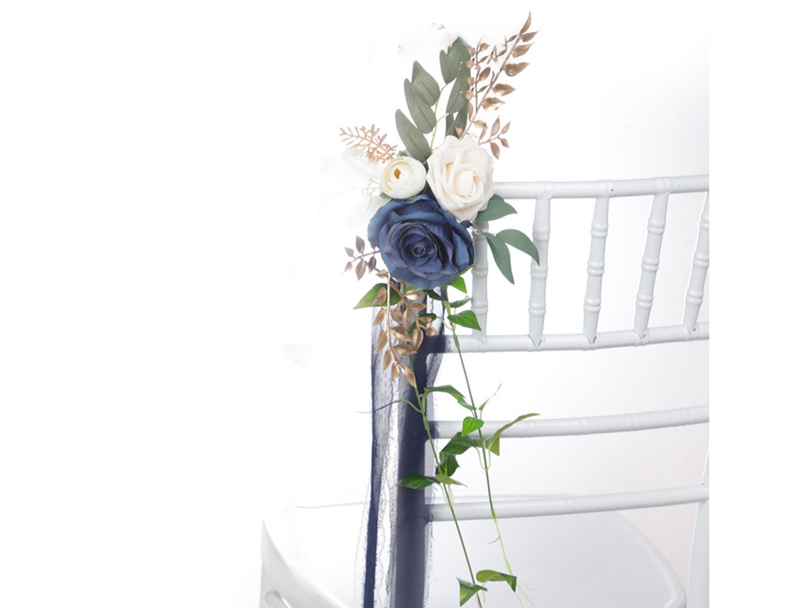 Laxiscreed Decoração De Igreja Para Casamentos Ao Ar Livre Com Flores Brancas E Azuis Em Estilo Luxo
