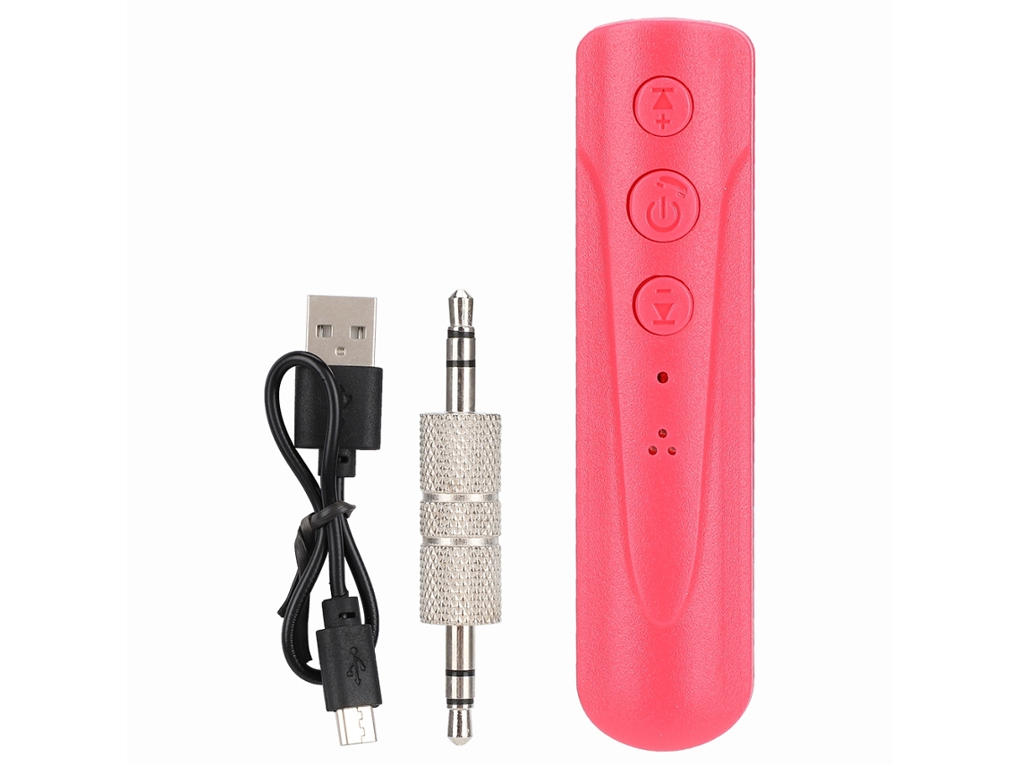 Tipo De Clip 3,5mm 5v Dc Usb Bluetooth 4.1 Adaptador Receptor De Áudio Estéreo Mini Rosa