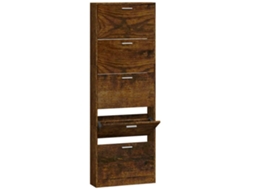 Shoe Cabinet, Shoe Cabinets Vidaxl Marrom Madeira Processada (n/a)