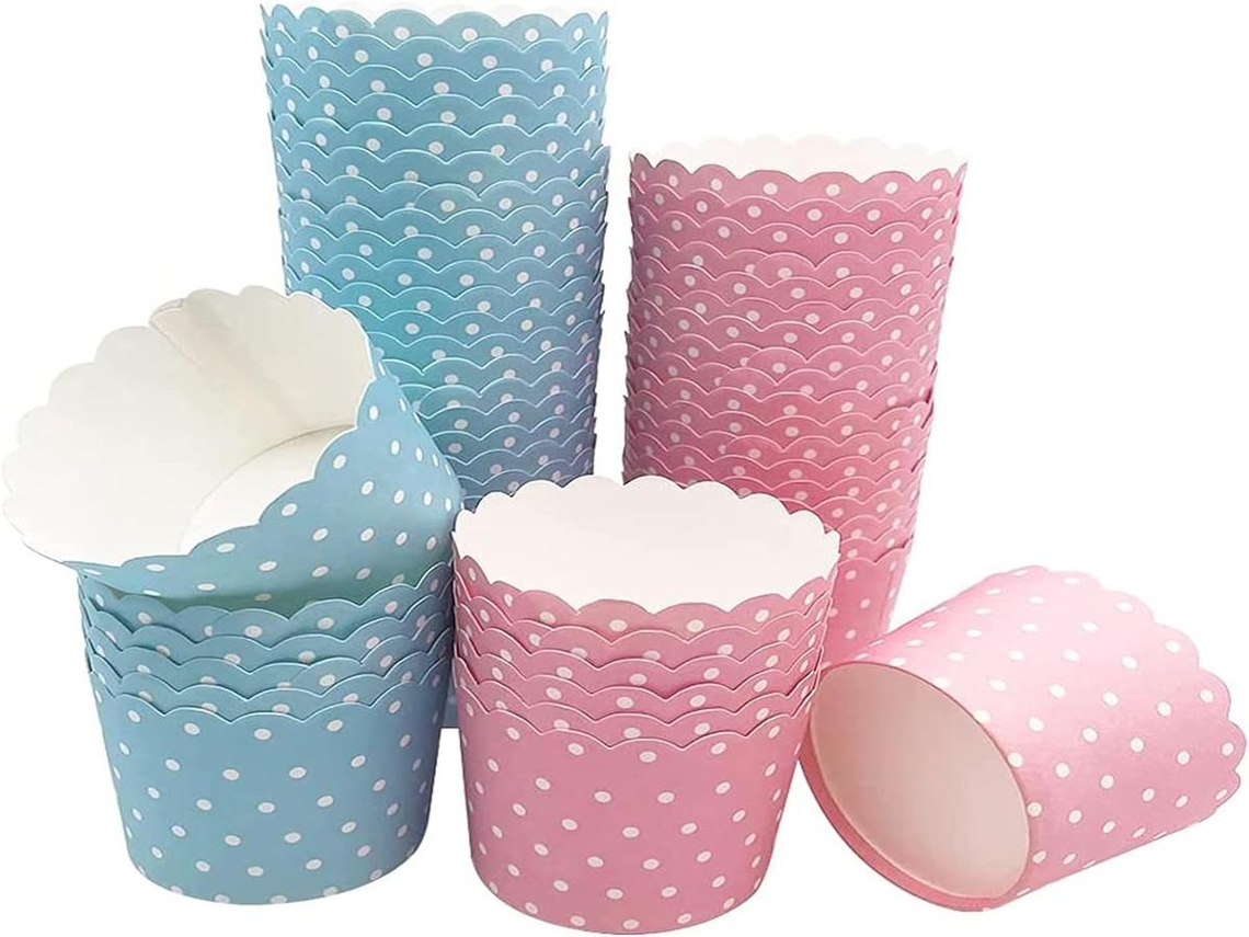 Formas para muffins e cupcakes Lurelia, pacote com 50 unidades.