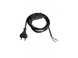 Cabo Plano Com Interruptor De Passo Preto De 1,5 Metros Gsc