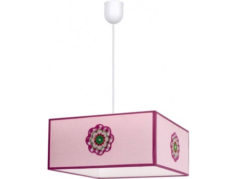 Candeeiro de Teto  Pétalo (Rosa - E27 - Máx. 60W - Policarbonato - Tecido)