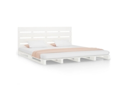 Bed Frame, Bed Frames Vidaxl Branco Madeira De Pinho (160 X 200 Cm)