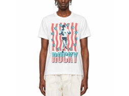 Rockinstone Rocky Movie Patriotic Rocky Movie White Adult T-shirt Size:m