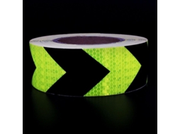 2026rebe cinta de Advertência Refletiva com Setas Amarelo/preto, 5 Cm X 25 M, Resistente À Água para Bicicletas, Caminhões e Bagagem