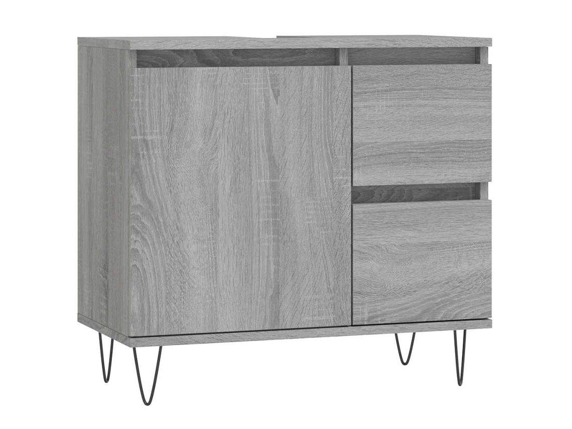 Armário de Wc Derivados de Madeira Sonoma Cinzento MAISON EXCLUSIVE (65x33x60 cm)