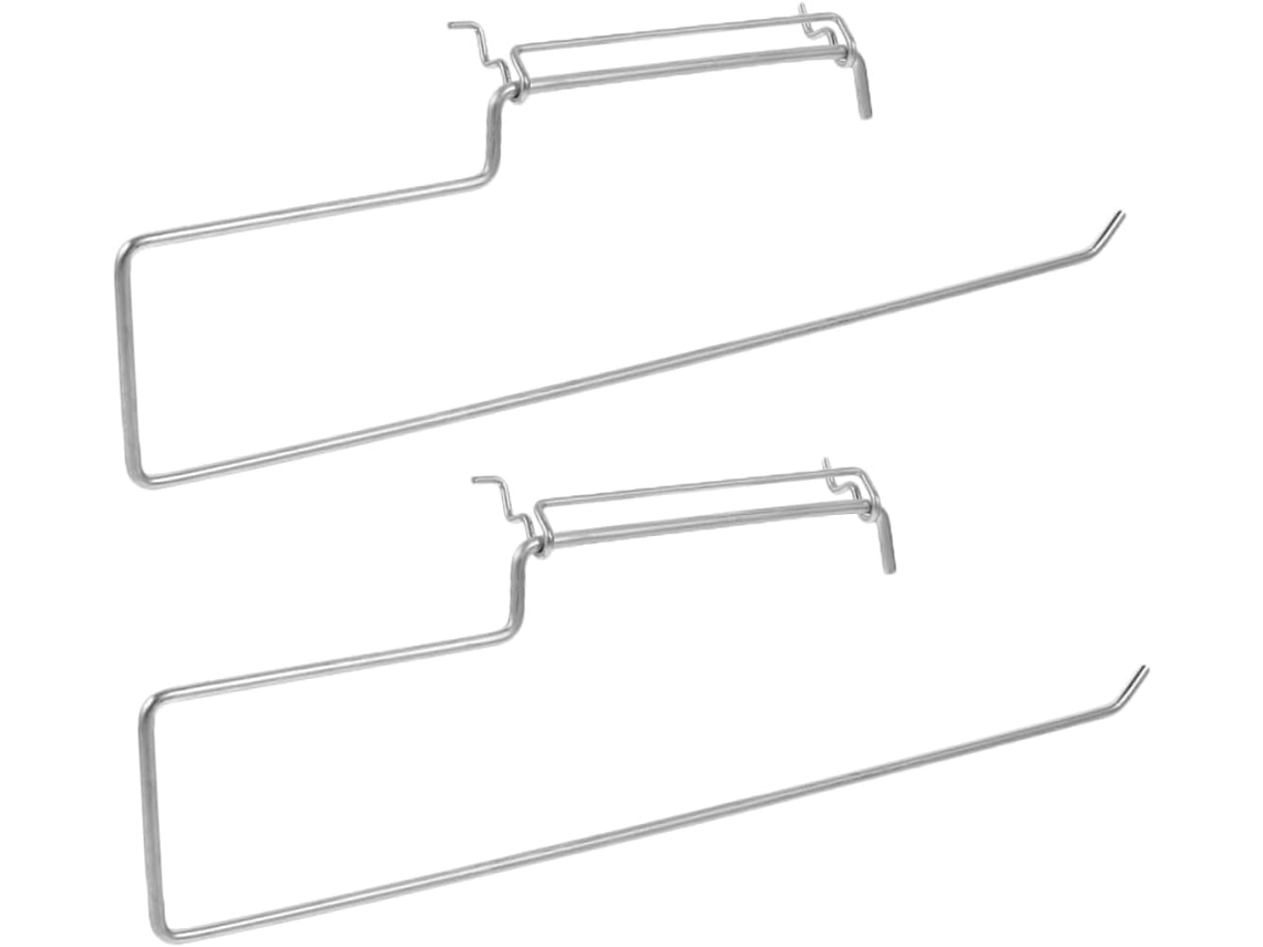 Conjunto De 2 Ganchos Metálicos Para Painel Perfurado, Suporte Toalhas