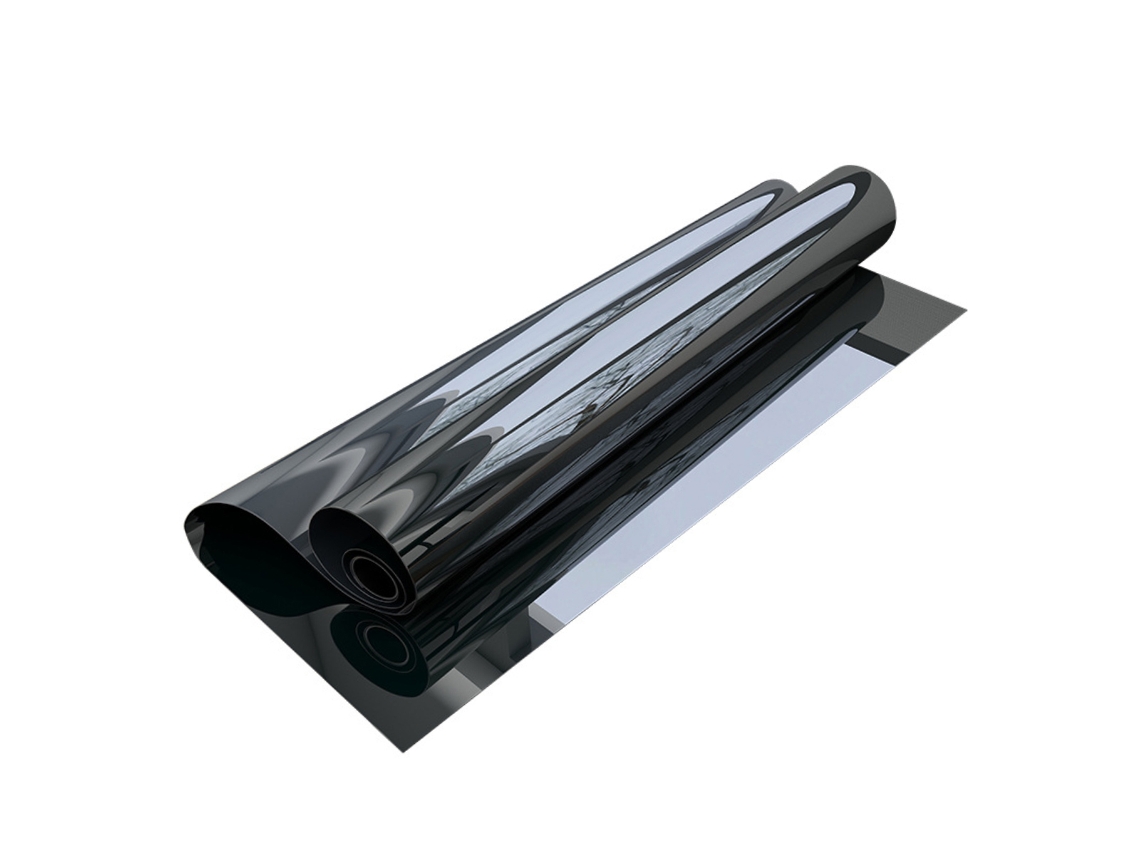 Película Para Janela Com Efeito Espelho Unidirecional Privacidade, Película Autoadesiva Protetora Uv Exclusiva Em Prata E Preto Para Vidro, 90x200cm