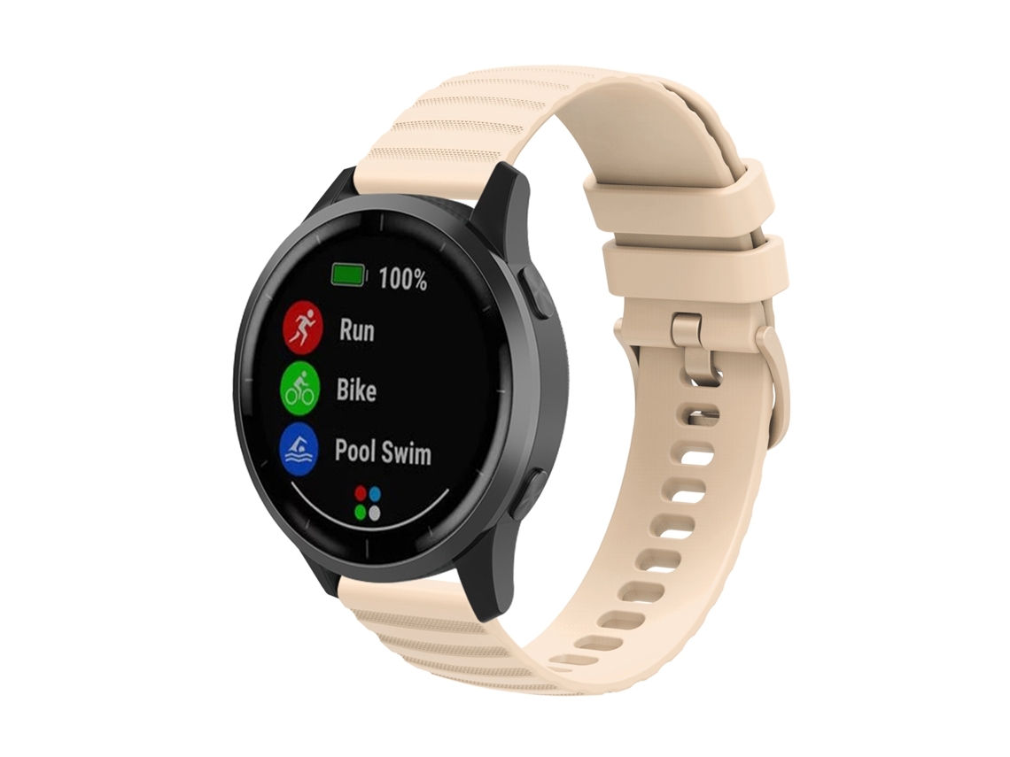 Bracelete de Smartwatch para Xiaomi MI Watch Color 22mm Padrão de pontos ondulados de silicone de cor sólida (bege)