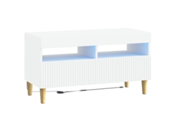 Vidaxl Gabinete De Tv Led Branco Derivados De Madeira