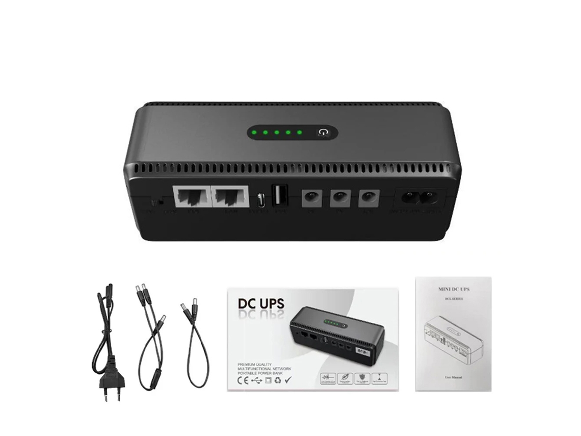 Yuru fonte de energia ininterrupta UPS 5V/9V/12V com bateria recarregável | S/MARCA