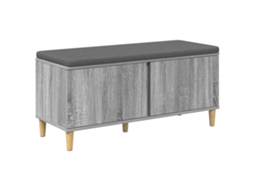 Banco de Hall com Almofada Cinza Sonoma 60x38x46 cm MAISON EXCLUSIVE