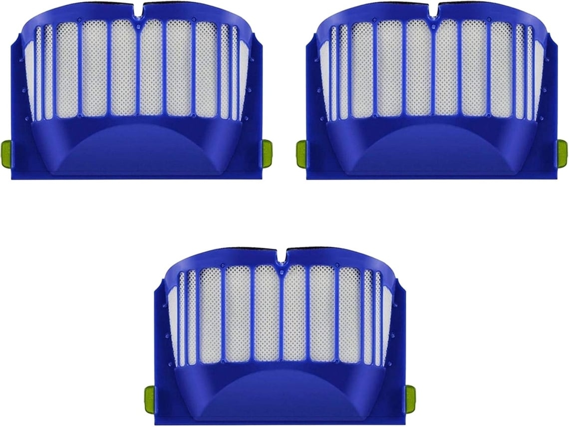 Kit 3 Filtros Para Roomba 600 Lote De Peças Reposição Filtro Série 6. Peça Com Três Filtros.*