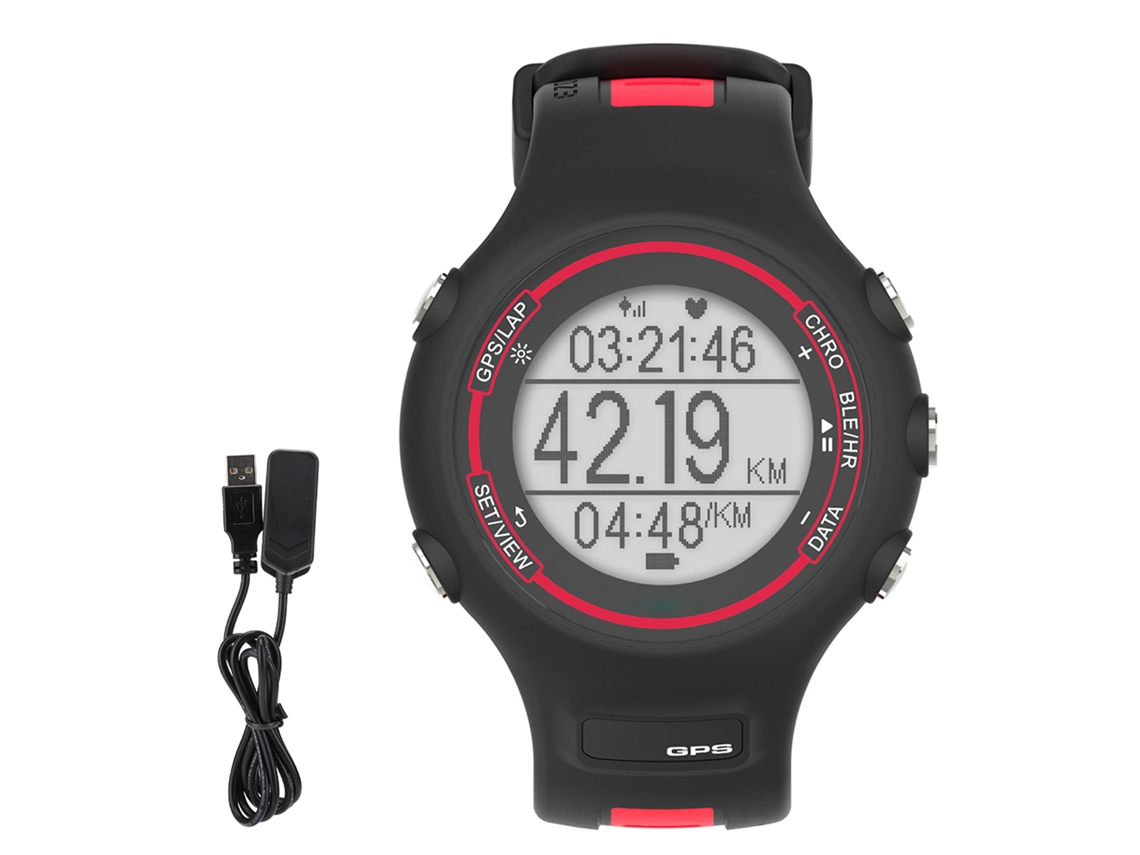 Relógio Inteligente Gps Ezon T901 EOOCOO vermelho com posicionamento GPS e passador