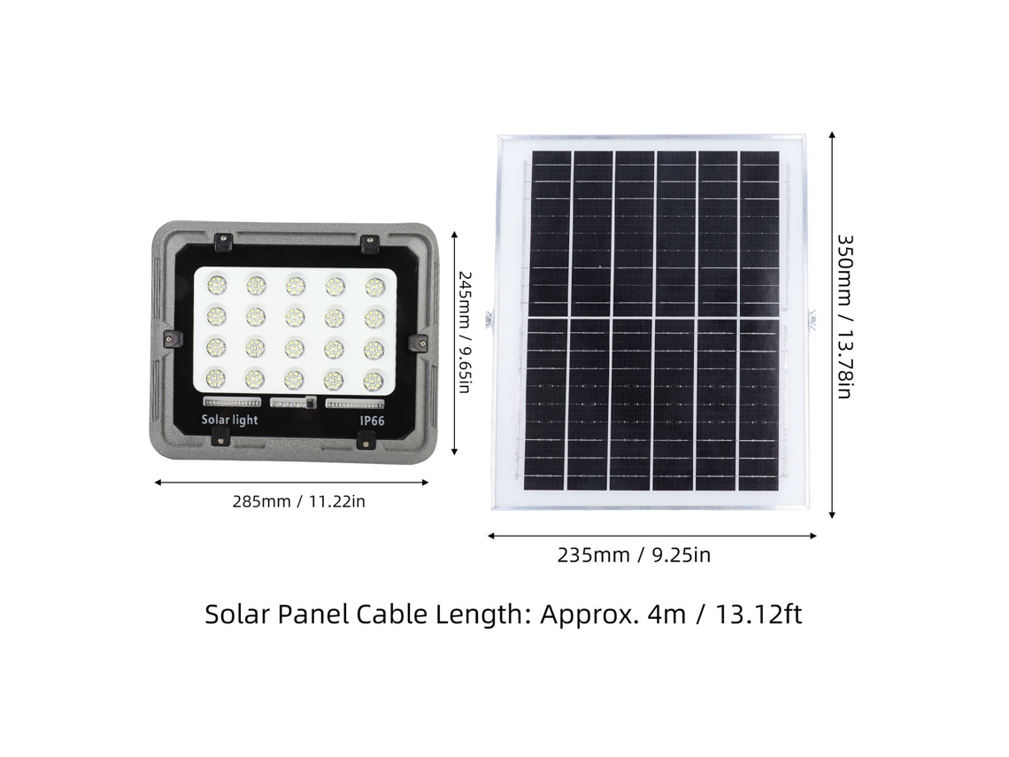 Laxiscreed Kit De Luz Solar Led De 200w Com 160 Leds À Prova De Água Ip66