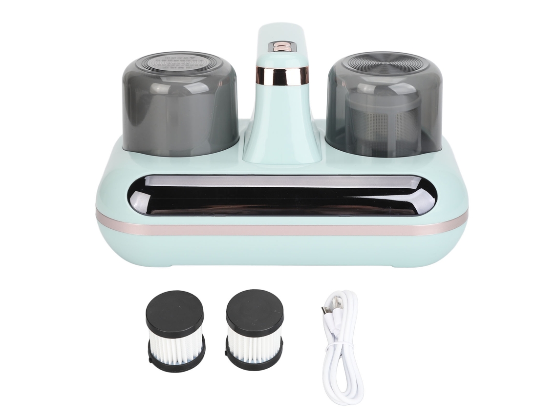 Aspirador de cama sem fio uv aspiração forte com display de umidade para colchões travesseiros sofás brinquedos verdes | S/MARCA