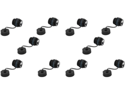 Pacote com 10 Conectores Rj45 Ethernet Lan À Prova D'água com Tampas Antipoeira. SFUSHOS
