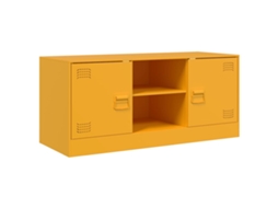 Tv Cabinet, Tv Cabinets Vidaxl Amarelo Aço (n/a)