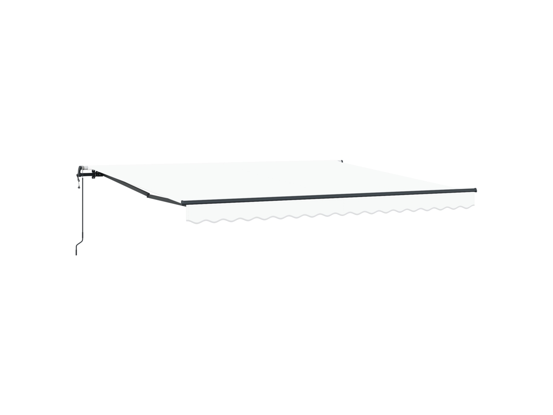 Conjunto 1 Toldo Retrátil Vidaxl Branco Tecido (400 × 350 Cm)