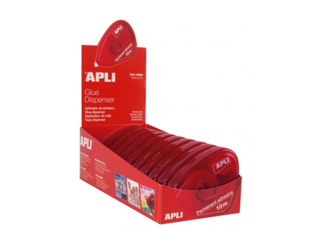 apli expositor de 10 aplicadores de adhesivos doble cara 8 mm x 10 m - 11037