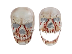 Ats máscara de Calavera com Mandíbula Móvel para Halloween, Fantasia Terrorífica, Carnaval e Festa de Fantasias