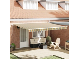 Vidaxl Tecido De Substituição Para Toldo Verde E Amarelo 4,5 × 3 M