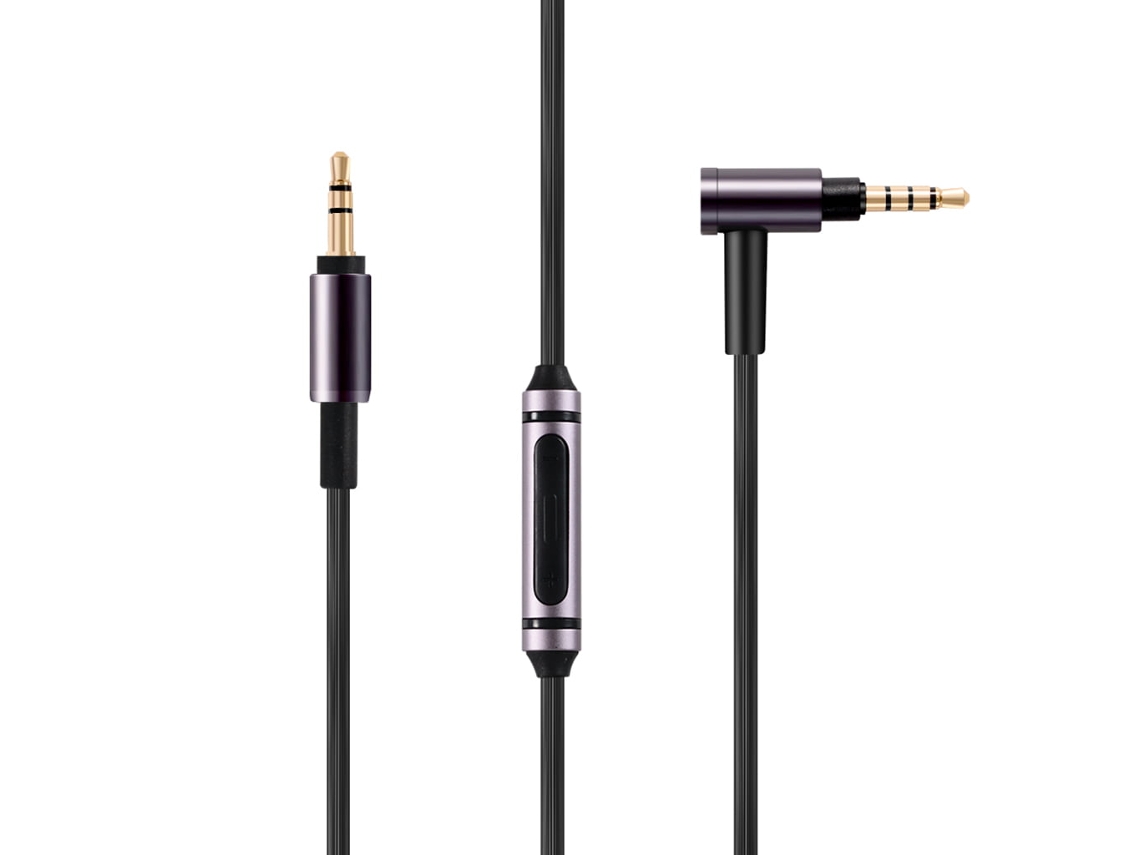 Cabo Áudio Zruxe Para Auscultadores Sennheiser Game Jack 3,5mm Para 2,5mm 1,20m (microfone Incorporado)