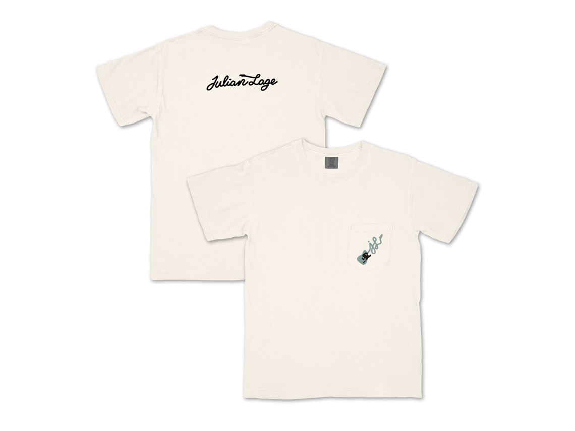 Camiseta Julian Lage Guitar Pocket ROCKINSTONE Unissex Adulto Mais Vendida Tamanho: G
