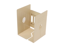 Repisas de Libros de Metal Beige Antideslizantes Estables Duraderas Diseño Retráctil Ahorro de Espacio