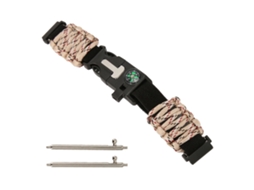 Pulseira De Paracord 6 Em 1 Com Iniciador De Fogo Bússola Apito Para Relógio 22mm