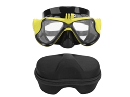 2026altiro-óculos De Mergulho Profissionais Anti-glare Com Suporte Para Câmera De Ação, Snorkel E Natação Amarelo Fluorescente