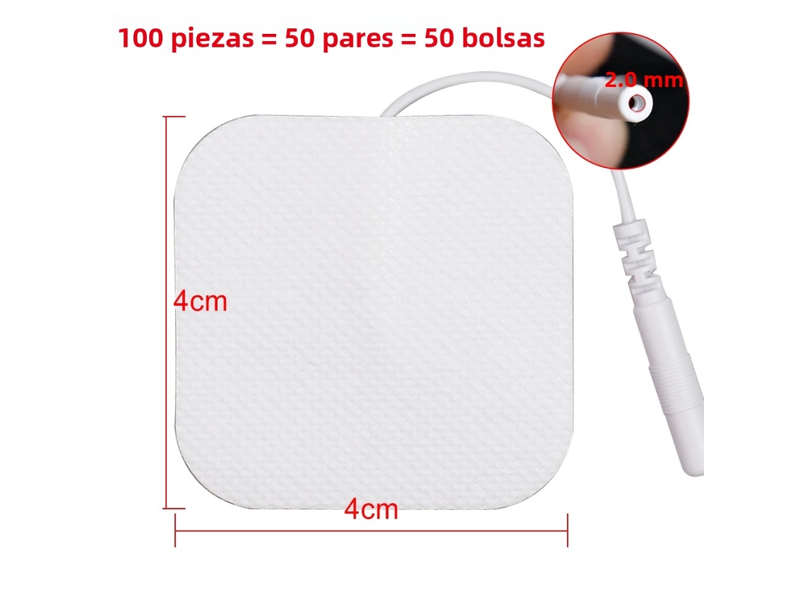 (100 Unidades, 4x4cm) Adesivos Para Eletrodos Tens, Eletrodos Adesivos Ems, Eletrodos De Silicone Para Tens