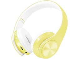 Fone De Ouvido Bluetooth Sem Fio Com Suporte Para Cartão Sd E Microfone, 20 Horas De Reprodução, Rosa Claro
