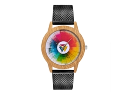 Reloj De Cuarzo Unisex Con Correa De Silicona/malla Negro Casual