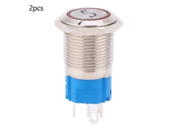 Interruptor De Botão 2pcs 16mm Com Luz E Número 5 Aço Inoxidável Ip65 Vermelho 24vdc Momentâneo 1no1nc