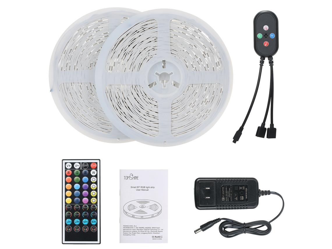 2026 tiras Led Rgbw 20m/65.6ft 360led Controle Remoto App Bt 16 Cores Modo Sincro Música para Decoração de Quarto Tv