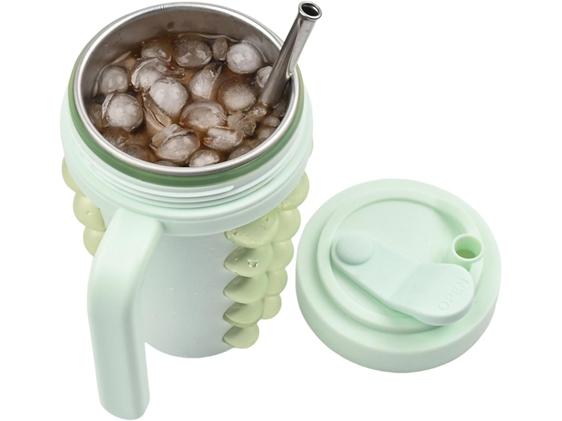 Forma De Gelo - Copo De Cozinha Flexível Com Canudo