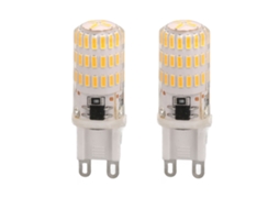 2 lâmpadas LED G9 3W 3000K branco quente regulável 46 LEDs sem piscadas 220V | S/MARCA