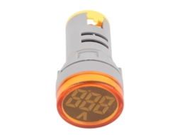 Luz Sinal Led Redonda Com Voltmeter Digital Ac Display Indicador Amarelo