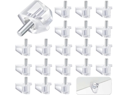 Pinos de Suporte para Prateleira de 3mm, Plástico Transparente, para Móveis, Armários, Prateleiras (20 Unidades) | S/MARCA
