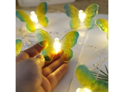 Luzes De Borboleta Led, Luzes De Corda, Bateria, Casamento, Natal, Decoração Ao Ar Livre, Luz-amarelo Verde SUNNY SPACES