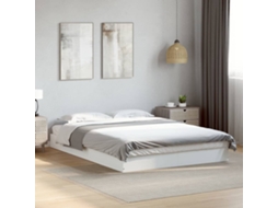Estrutura De Cama 135x190 Cm Derivados De Madeira Branco