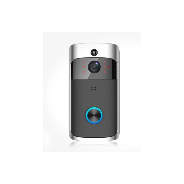 Campainha De Vídeo Sem Fio Com Sensor De Movimento E Wi Fi, Cinza. Brilvibera