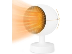 Aquecedor Elétrico De Mesa Nokeso Ptc 500w, 3 Modos, Ajuste 120°/160°, Botões Táteis, Silencioso