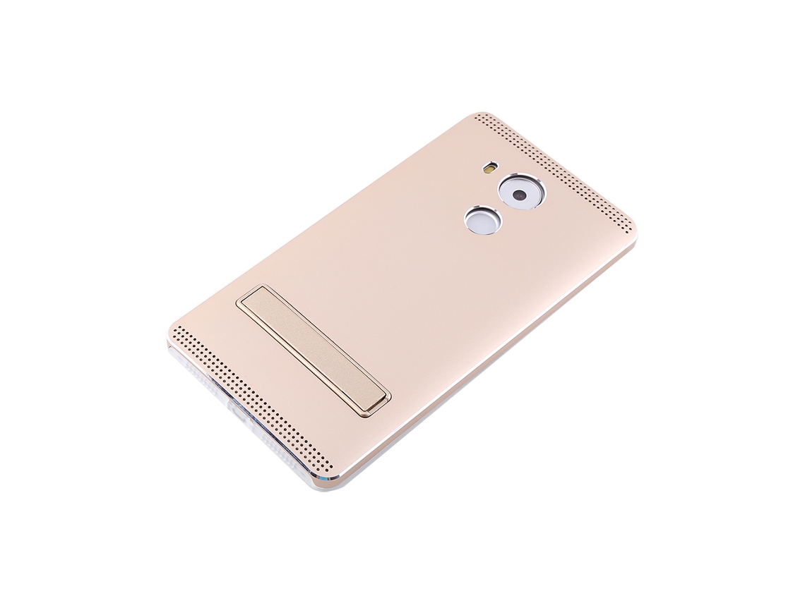 Capa metálica com TPU dourado para Huawei Mate 8, antichoque e esfumada