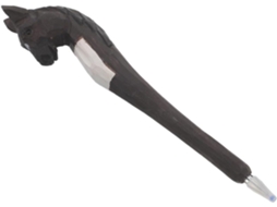 Caneta De Gel Madeira Cabilock Com Motivo Animal – Esferográfica
