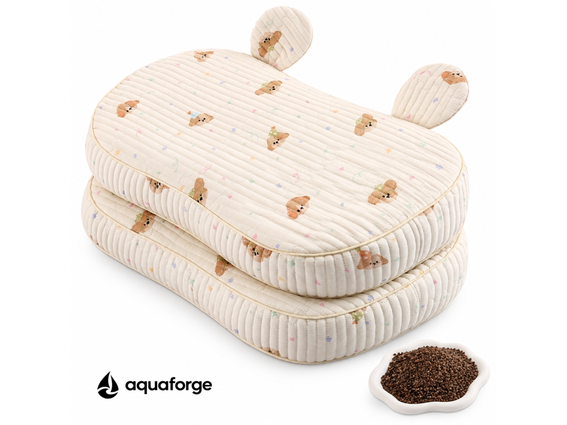 Almofada Cervical Ergonómica Algodão 30 X 50 X 7 Cm