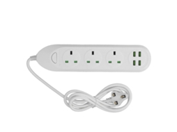 Extensão Elétrica Com Cabo Longo De 2500 W, Multifuncional, Com Porta Usb, Branca, Plugue Padrão Reino Unido, 110 250 V. Olysi Shop