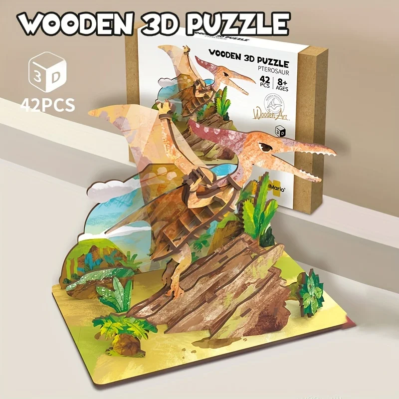 Quebra-cabeça Criativo De Madeira 3d Com Modelo De Animal, Faça Você Mesmo.